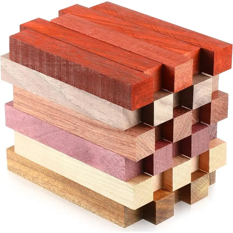 BHBD-Exotic-Wood Blanks(30 Pieces) For Pen Turning Supplies DIY Crafts Kit-For DIY Crafts, 5 X 3/4 X 3/4 Inches Included