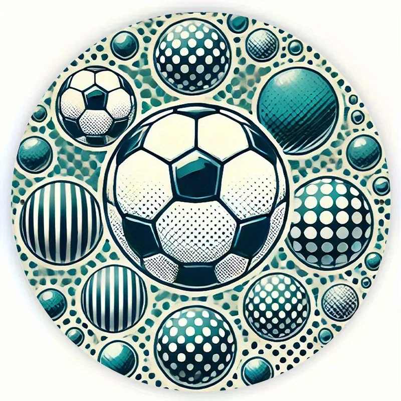 Chic Soccer Blue Stripe 7.8x7.8