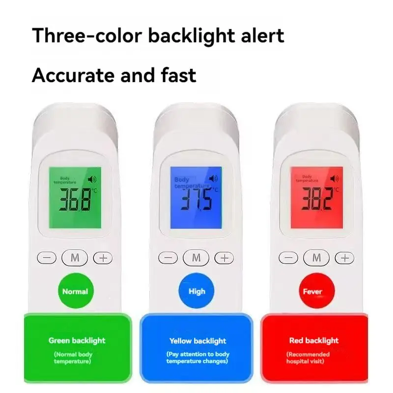 2-in-1 Household Infrared Forehead Temperature Gun Electronic Thermometer Accurate Finger Clip Type Pulse Oximetry Oximeter