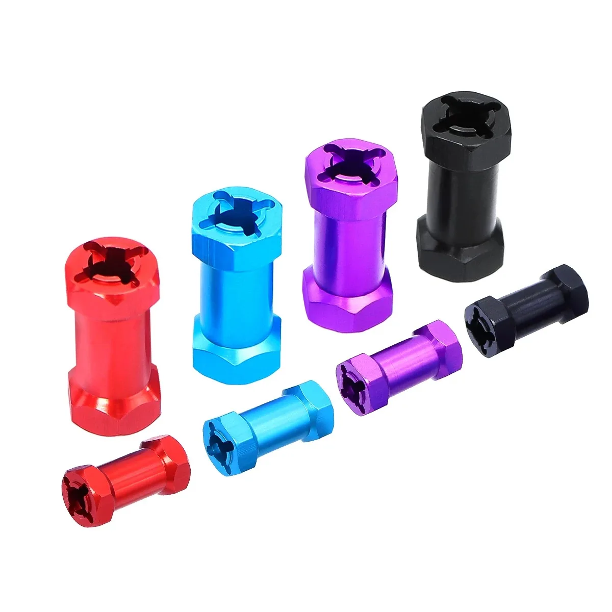 

Aluminium Hexagon Wheel Hub Coupling Lengthen 12/15/20/25mm For 1/10 Axial SCX10 D90 AX10 CC01 F350 RC Car Upgrade Parts