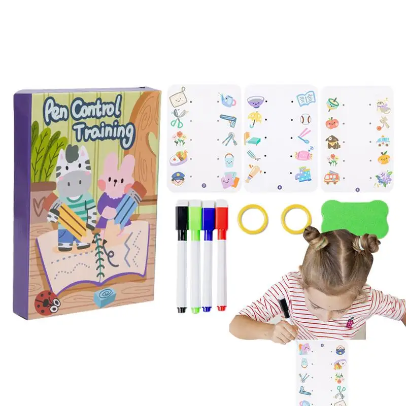 Practice Copybook Reusable Writing Book Pen Control Training Drawing Book Calligraphy educational learning toy for Preschools