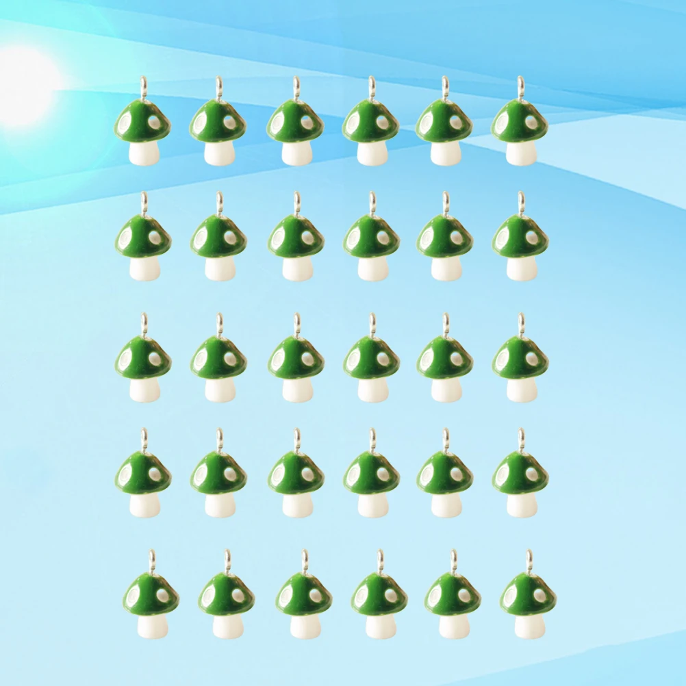 

30Pcs Mushroom Pendants Resin 12mm DIY Necklace Bracelet Earrings Jewelry Making Charms Fashion Accessories Mushroom Pendants