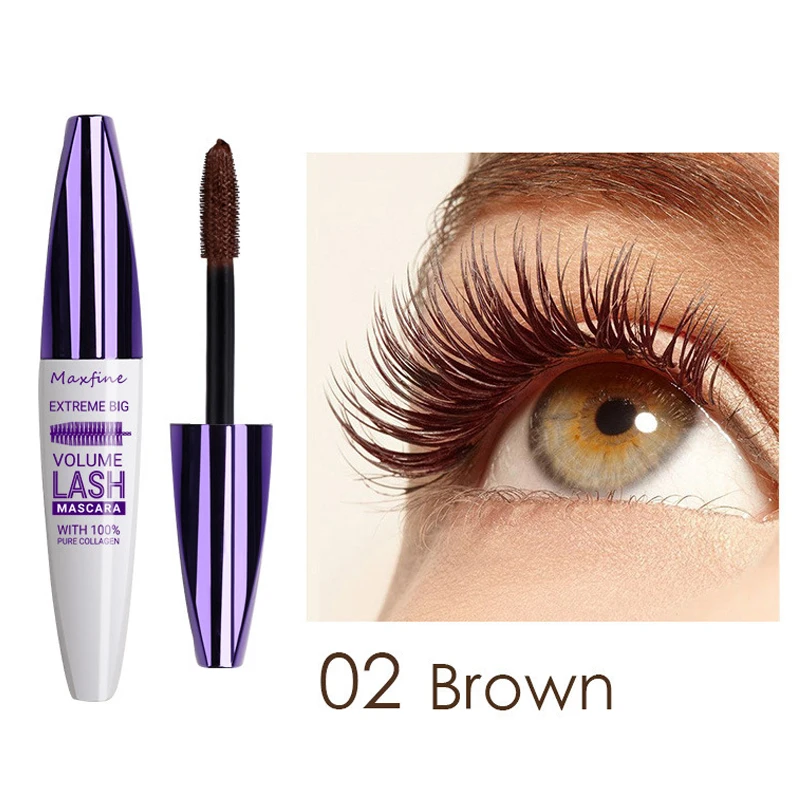 New 5D Three-dimensional Mascara Multi-color Mascara Base Longlasting Non-smudge Long-lasting Curling Shaping  Purple Blue White