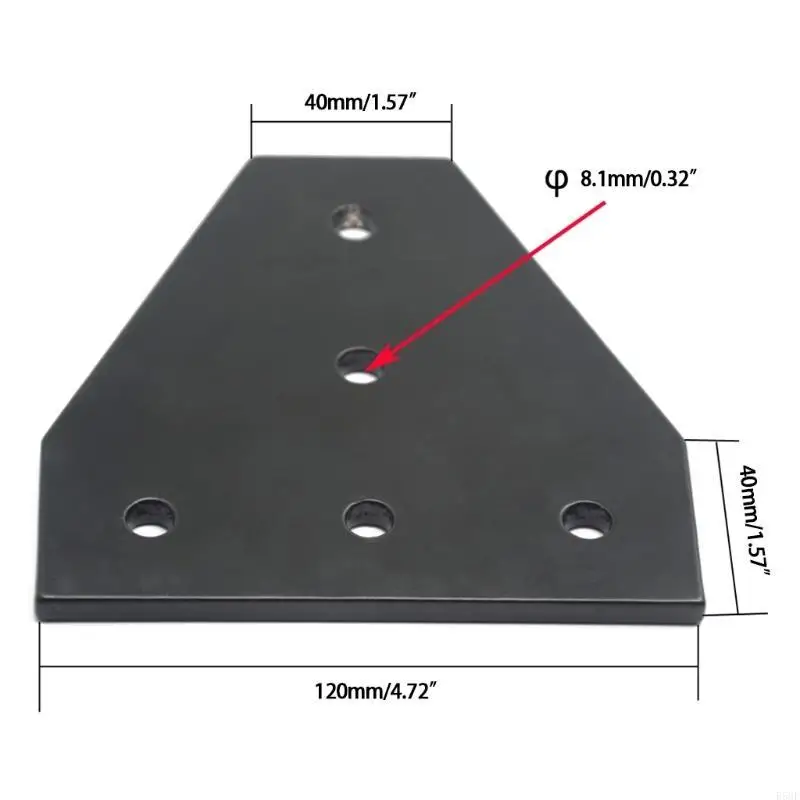 سلسلة R58F 5HOLE 2020 لشكل T L خارج لوحات المفصل 90 ° توصيل لوحة مفصل الركن #6