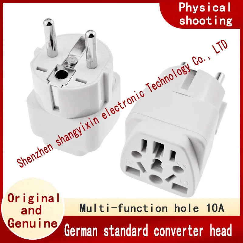 German standard socket converter European universal conversion plug Germany France Indonesia Bali Korea 2 round feet