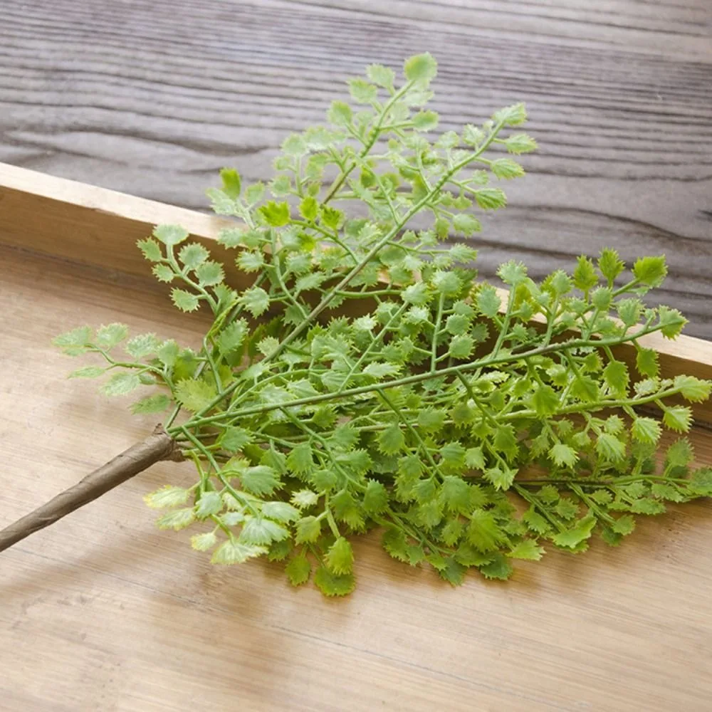 Handmade Artificial Maidenhair Fern Plants Real Touch Plastic Simulation Ginkgo Leaf Elegant Lifelike Fake Plant