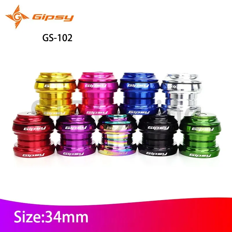 GIPSY GS-102 Headset for 12inch Balance Bike Runbike Headset Bearing 34mm Sealed Top Cap Cover Alloy