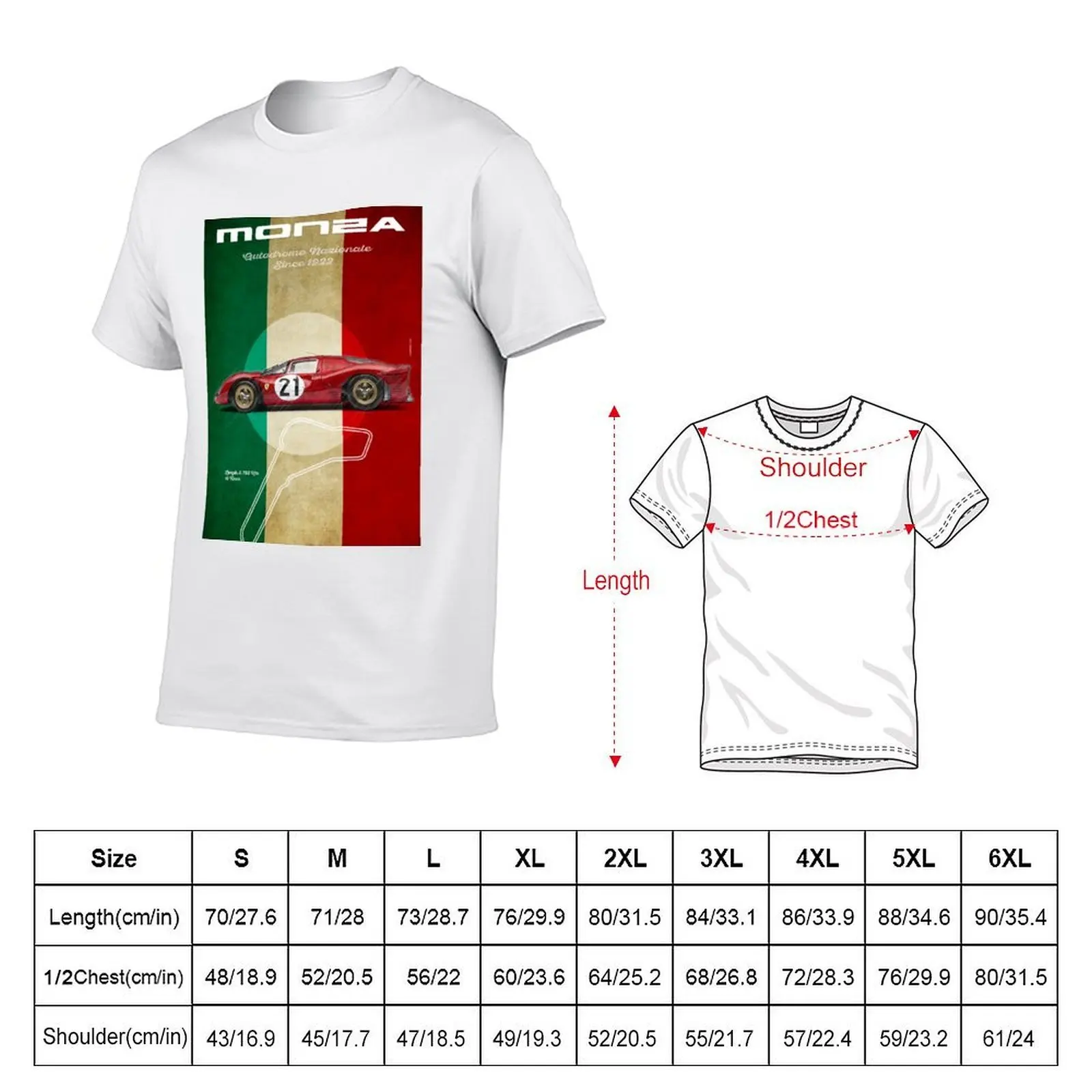 Monza Racetrack Vintage T-Shirt anime t shirts topping compression shirt men