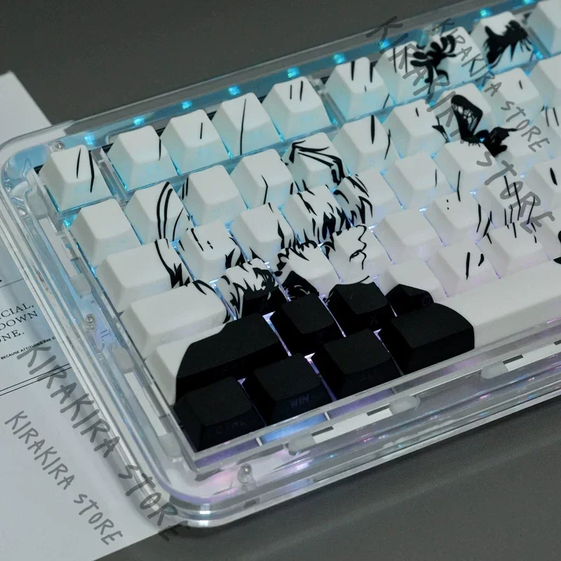 

Tokyo Ghoul Kaneki Ken Theme Original Factory Side Engraving Light Transmission Keyboard Cap Computer Ornaments Boys Girls Gift