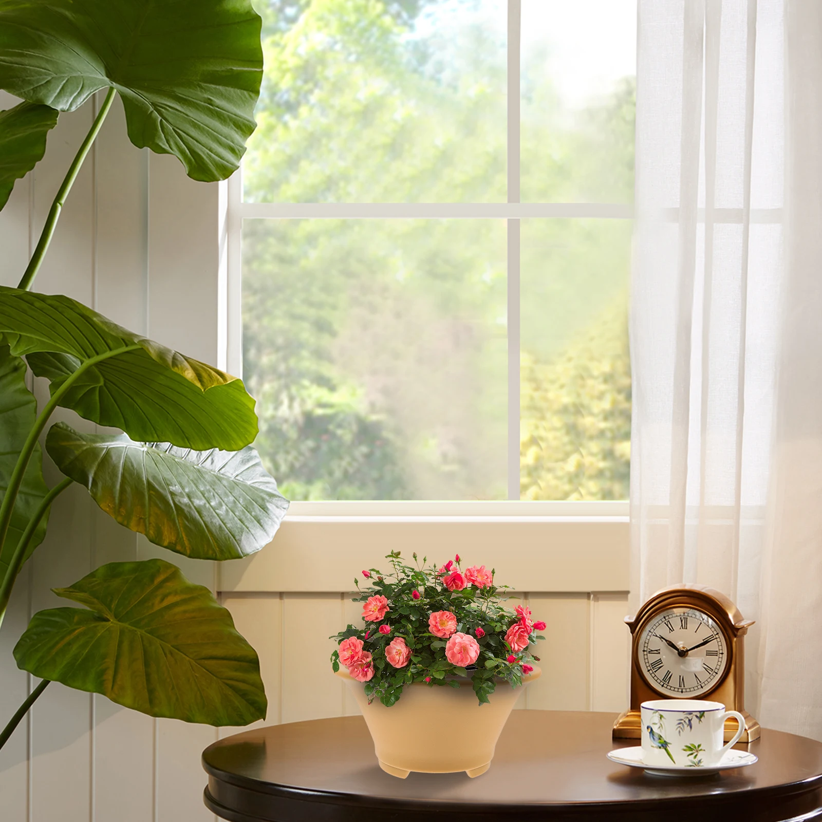 

Resin Flower Pot Windowsill Garden Indoor Plant Pots Home and Decor Artificial Office