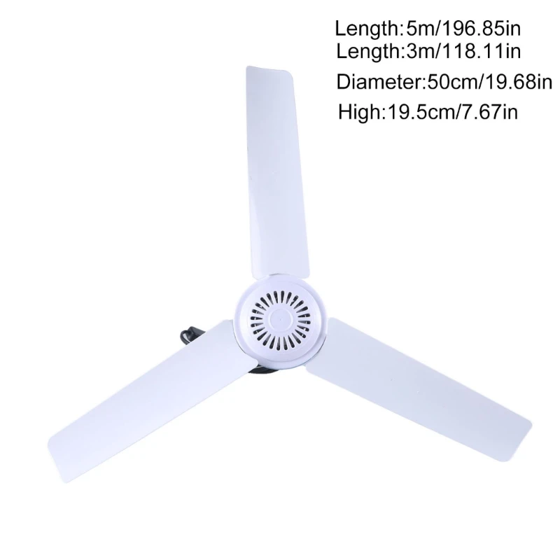 Ventilatore da soffitto USB Power Silenzioso Ventilatore da soffitto USB piccolo con 3 foglie