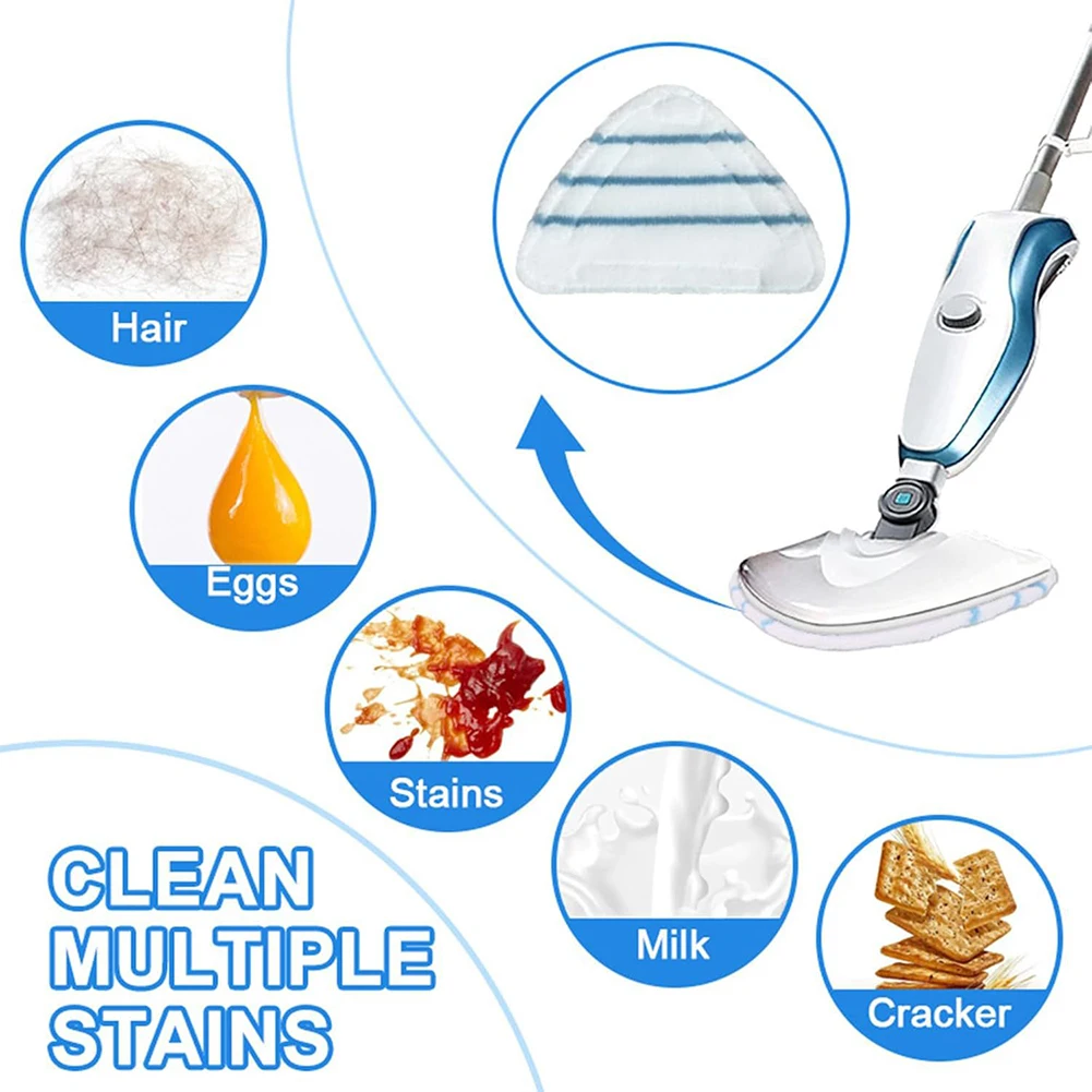 

5PCS Blue Microfiber Pads For True&Tidy STM-500 STM-700A Steam Mops Reusable Cleaning Cloth Replacement Accessories