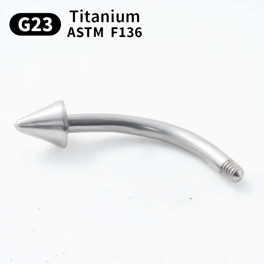 Wholesale 10PCS G23 Titanium Piercing Labret Lip Stud Eyebrow C rod For Earrings Nose Ring Body Jewelry Internal/External thread