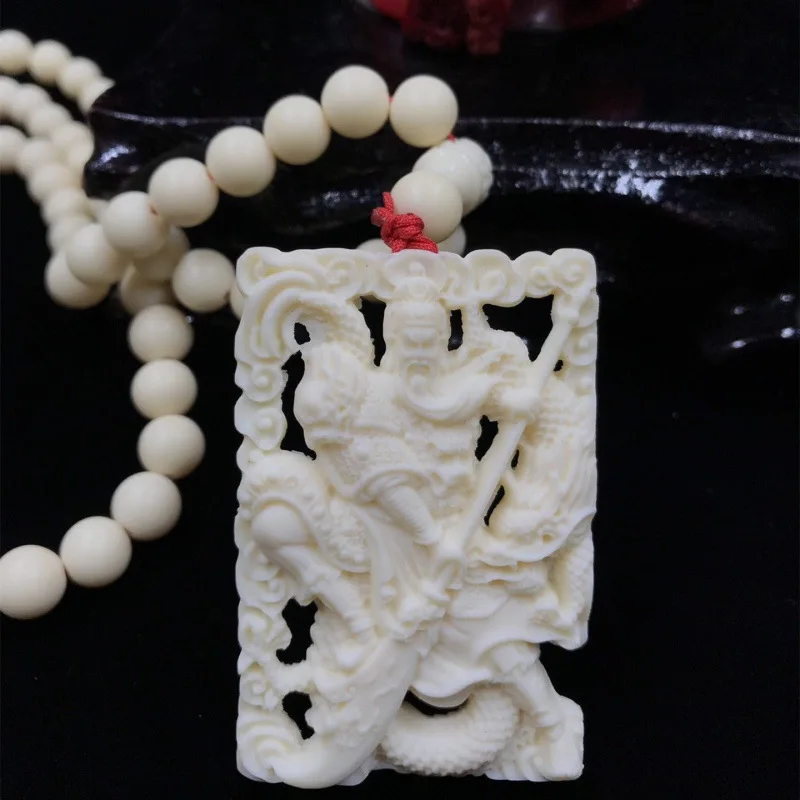 Ivory Nut Hand Beaded Bracelet/Necklace108Piece Carved461Brand Zhongyi Guan Gong Tag Pendant Crafts