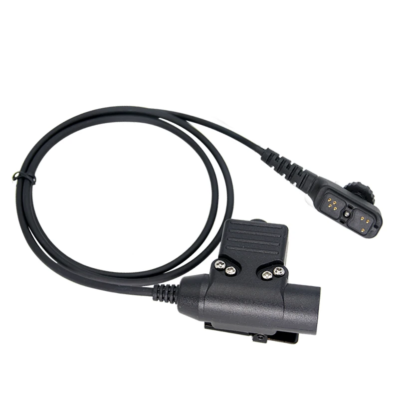 XIERDE Tactical Headset U94 PTT for Hytera HYT PD780  PT580H PD780G PD782 PD782G PD785 U94 PTT Headset Cable Plug Adapter