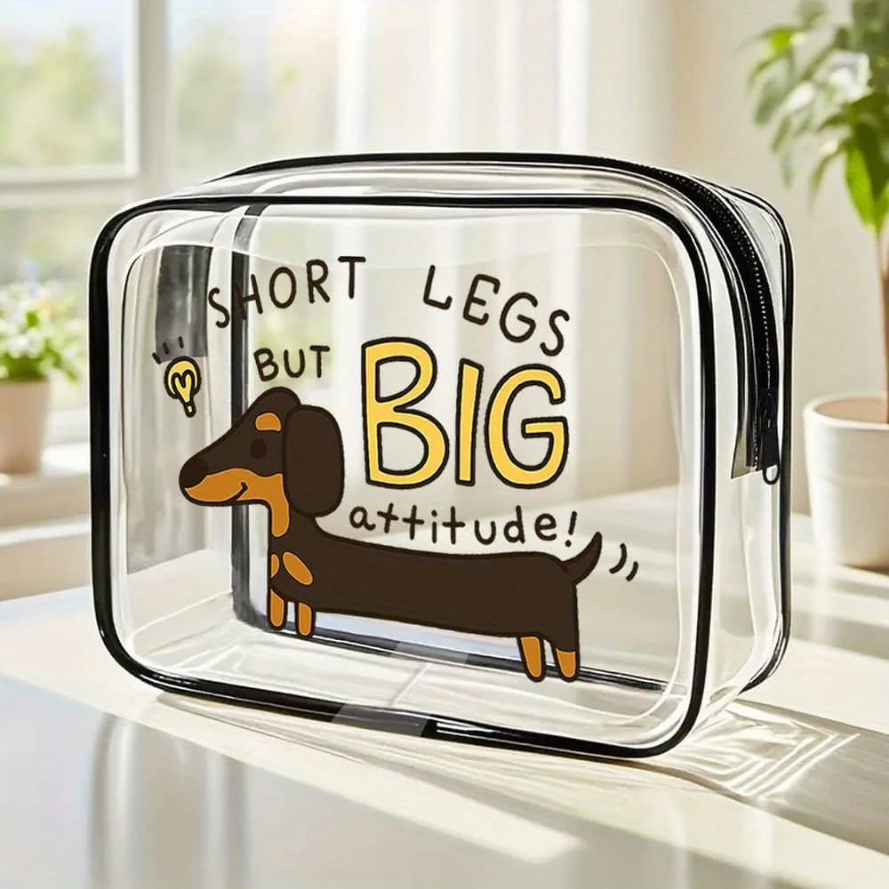 

Colorful Dachshund-Themed Toiletry Bag - A Medium-Sized Purse for Women, an Excellent Gift for Female Pet Enthusiasts, Perfect f