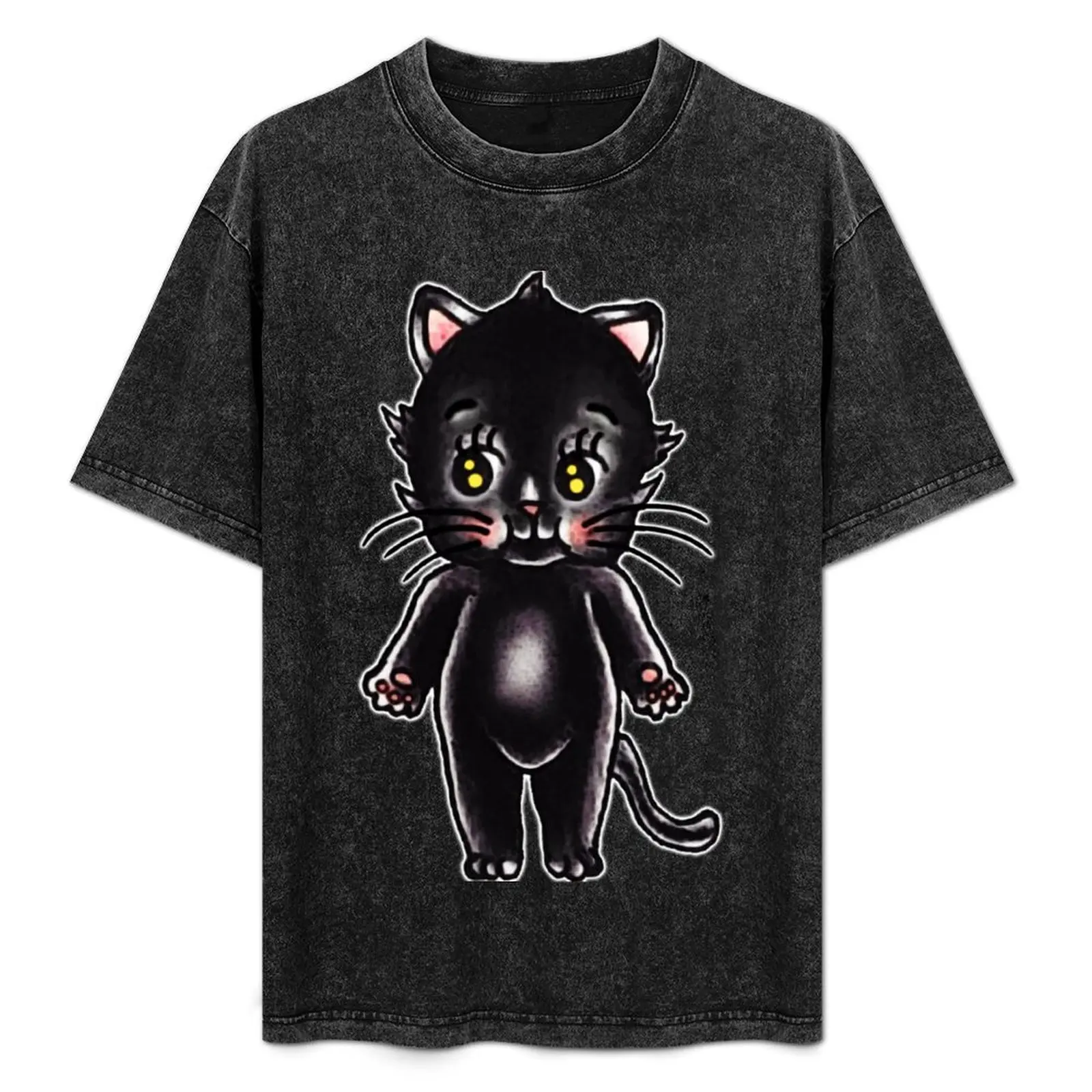 

Black Cat T-Shirt kawaii clothes luxury designer mens graphic t-shirts funny