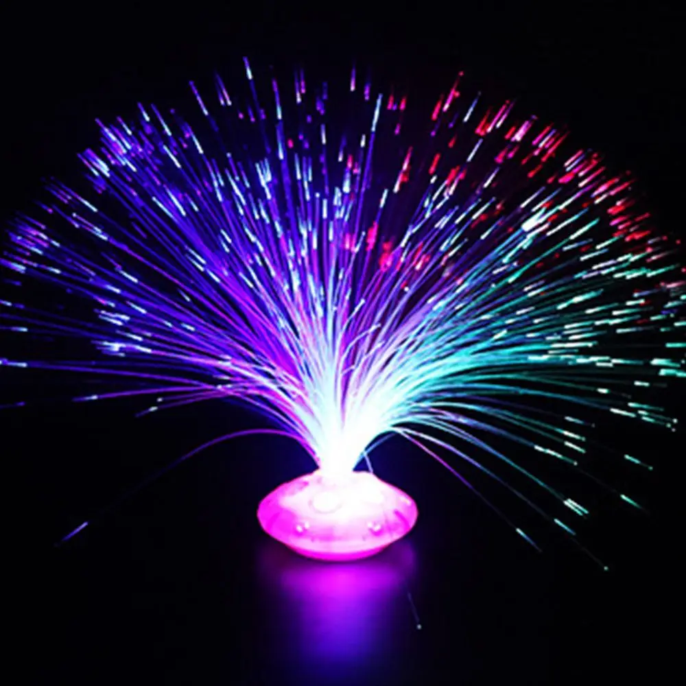 Meerkleurige veranderende kleurrijke decoratie Feest Bruiloft LED-licht Glasvezellamp Oplichtend speelgoed Nachtlampje