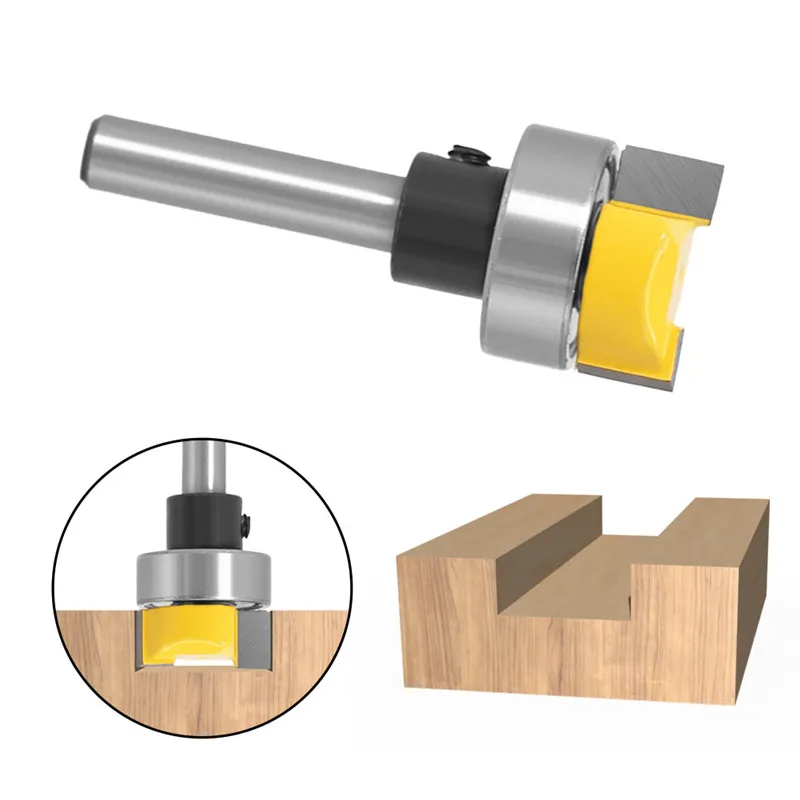 6 مللي متر 6.35 مللي متر 8 مللي متر عرقوب النجارة الوجه مطحنة قطر 19.05 مللي متر (3/4 بوصة) نمط راوتر بت مع تحمل النجارة طحن cutte