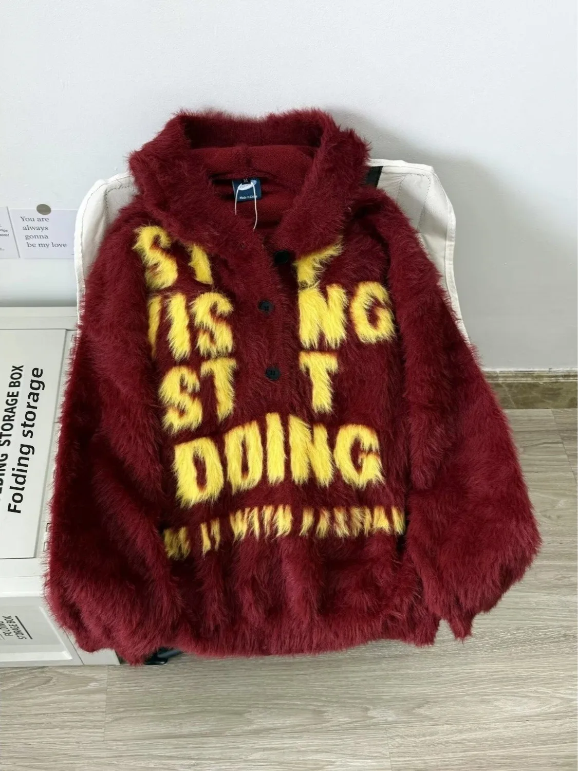 

Американский уличный свитер с надписью, мягкий, уютный, с длинными рукавами, вязаный, для мужчин и женщин, свободный, повседневный, модный, брендовый, из норки