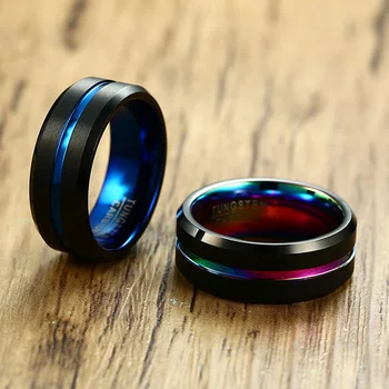 Alternative view of Anillo de Tungsteno 8 mm para Hombre | Dalesha