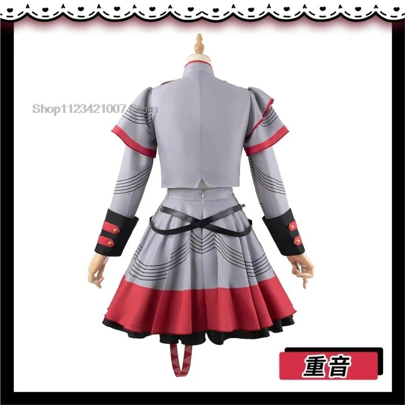 الزي التنكري باللون الوردي والأزرق من شخصية VTuber Casene Toto، مناسب لحفلات الهالوين وعيد الميلاد