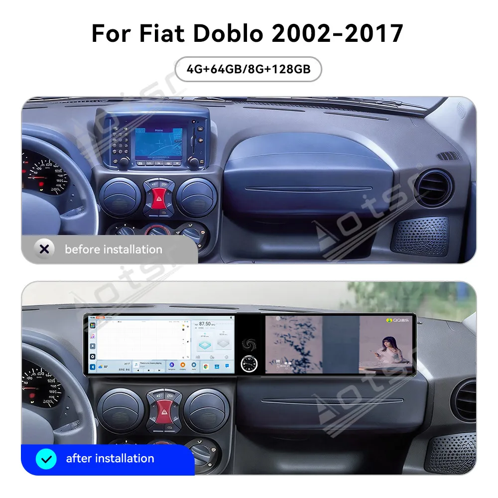For Fiat Doblo 2002-2017 12.3