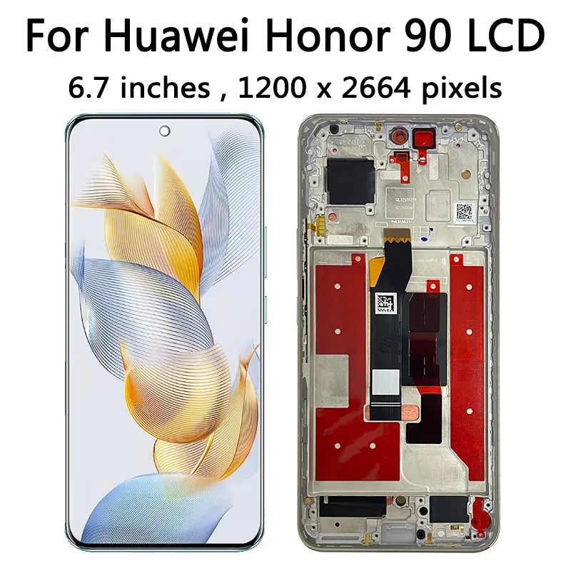 화웨이 아너 90 LCD 디스플레이 터치 스크린 디지타이저 어셈블리, 지문 포함 REA-NX9 디스플레이, Honor90 REA-AN00, 6.7 인치 신제품