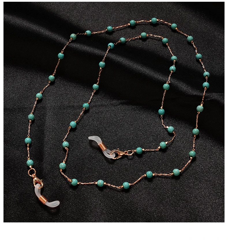 Mode Sonnenbrillen Ketten für Frauen Metall Charms Brillen Lanyard Halskette Brillen halter Riemen Schnur Brillen halter – Detail 7