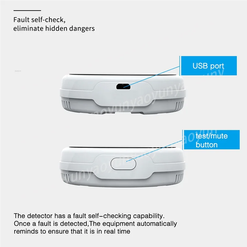 B29C-Wifi Tuya Smart Natural Gas Detector LCD Temp Display Household Kitchen Gas Leak Safety Alarm