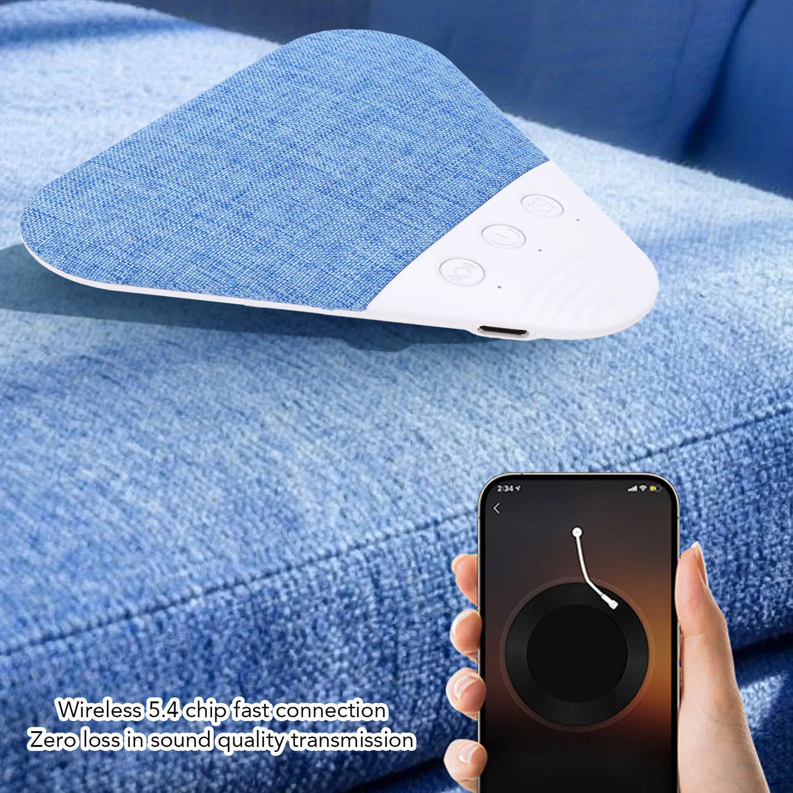 Almohada con altavoz de ruido blanco y temporizador para dormir - imagen 3