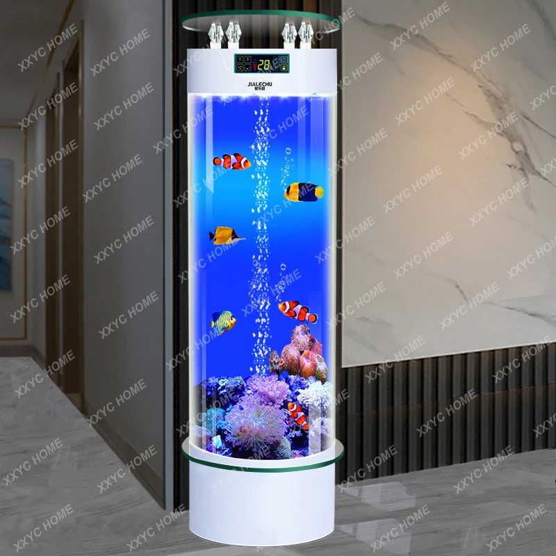 Cylindrical Small Acrylic Home Floor Ecological Change Water Vertical Intelligence