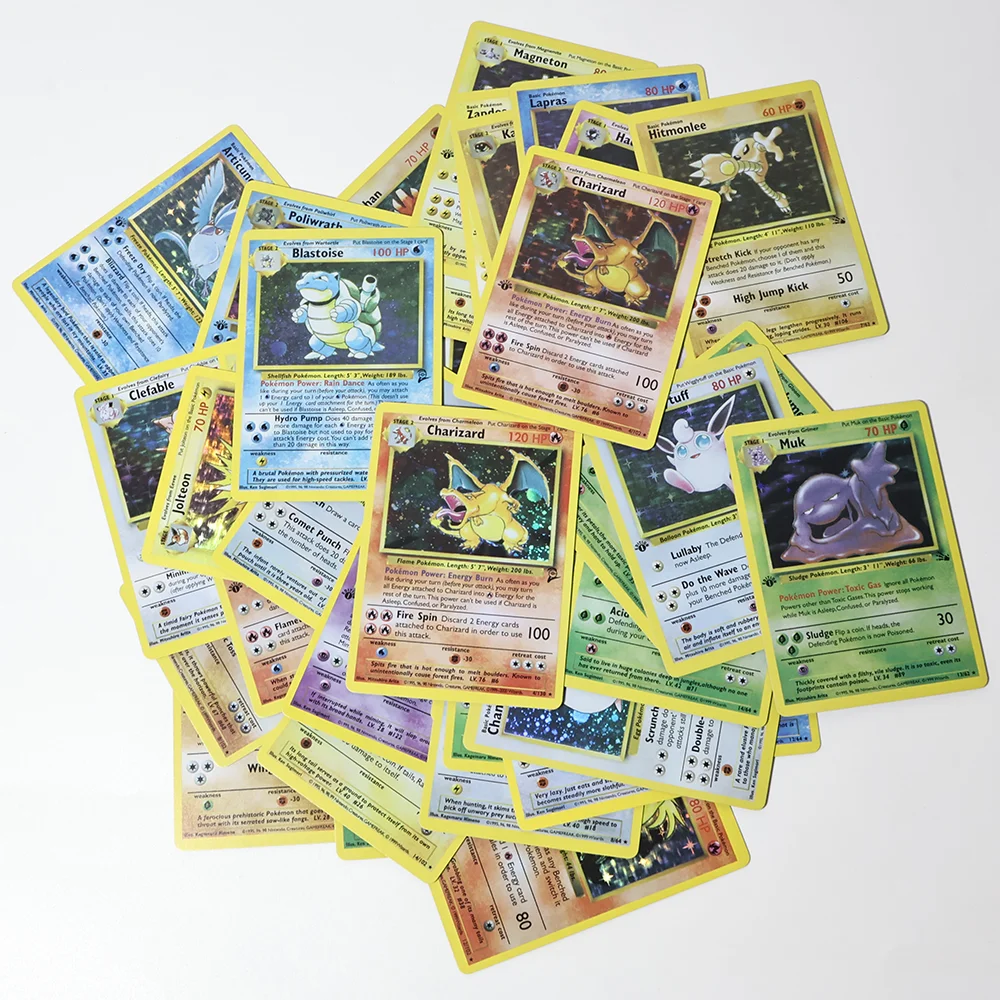 

Proxy PTCG A-New1999 English Base Set 2000 English Base Set 2 Series Charizard Blastoise Proxy Cards Game Collection Anime Cards