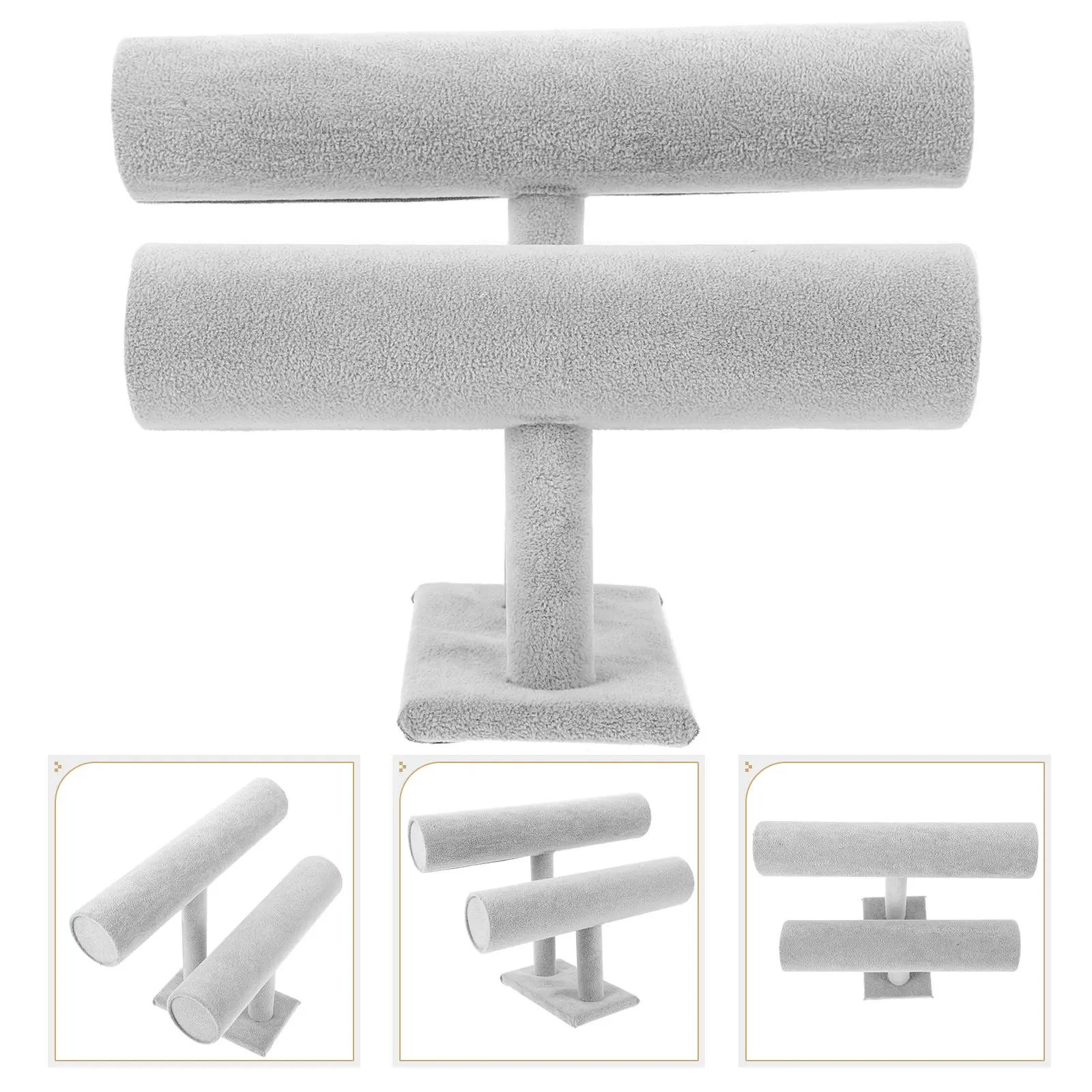 

Detachable Two Tier Bracelet Display Stand Jewelry Organizer Home Shop Decoration Bangle Stand Space Saving Sturdy Construction