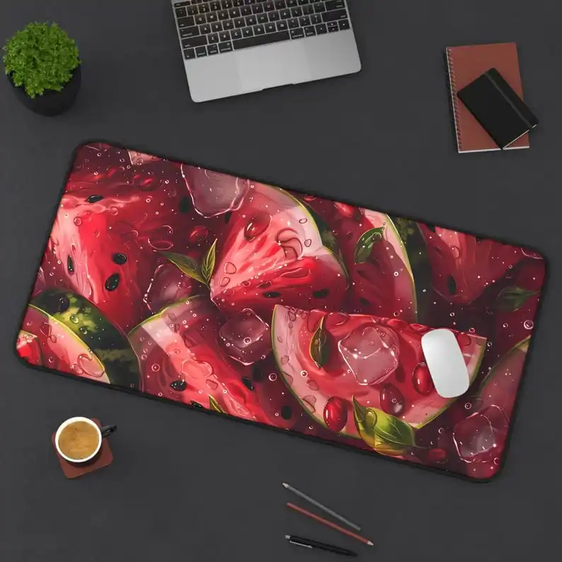 

Red Watermelon Patterned Mouse Pad, Cute Desktop Decoration, Non-slip and Waterproof Mouse Pad, Perfect Gift for Friends.