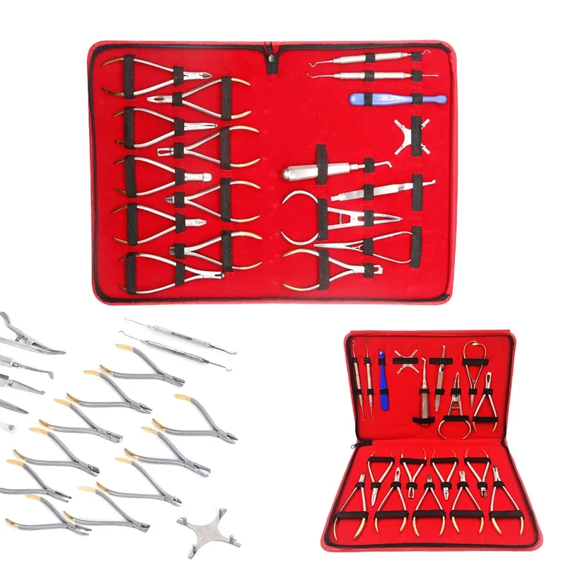 

Kit Dentist Orthodontic Tools Kit Orthodontic Pliers Forming Pliers Archwire Orthodontic Set