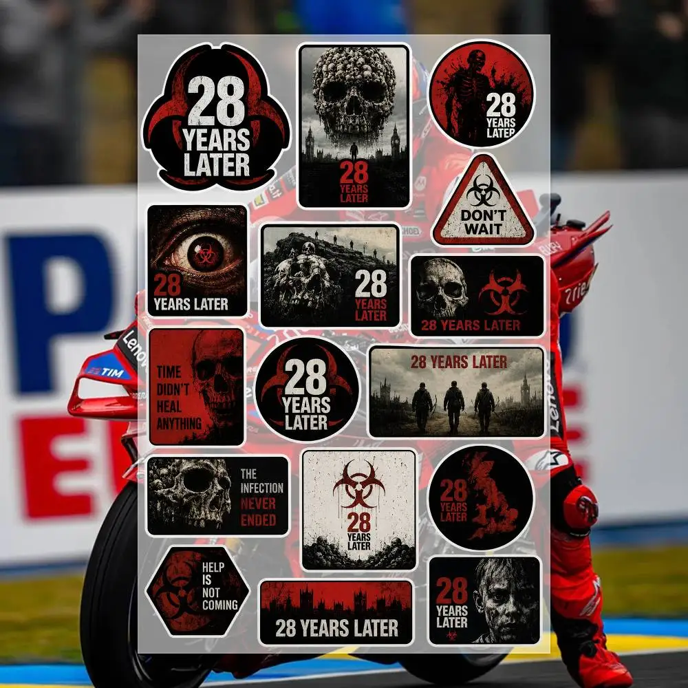 28 Y-ears L-ater Stickers Moto Sticker Auto Body Bumper Windows Motorcycle Laptop Walls Vinyl Decal Car Tuning Accessories