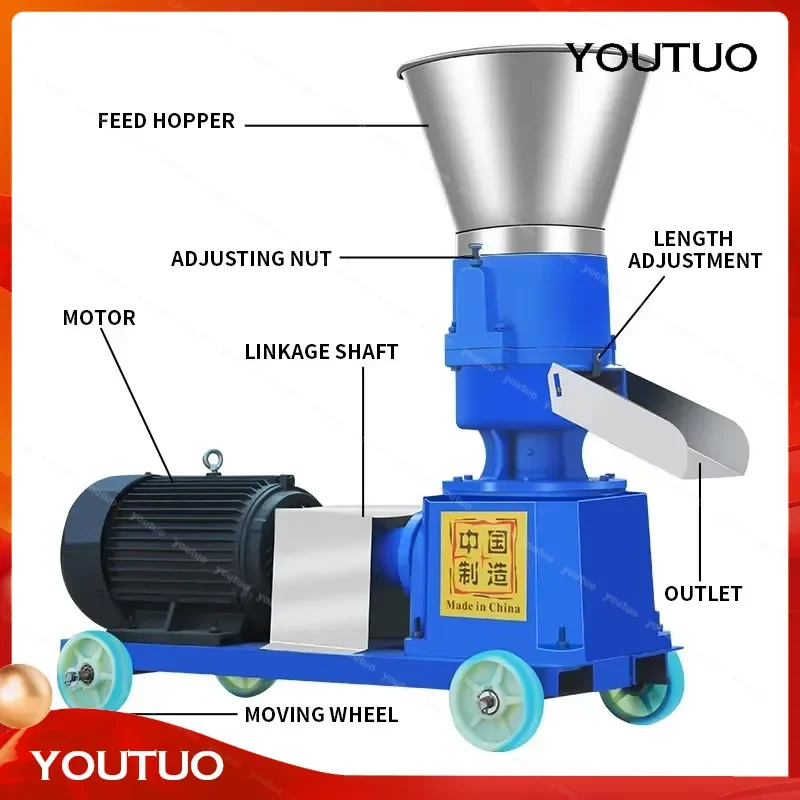 for 125/150 New Model Feed Food Pellet Making Machine Household Mill Multi-function Animal Granulator 80kg/H-100kg/H 220V