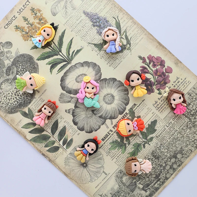 10Pcs Mini Princess Refrigerator Stickers Resin Magnets Photo Message Fixed Magnets Cute Magnet Decoration