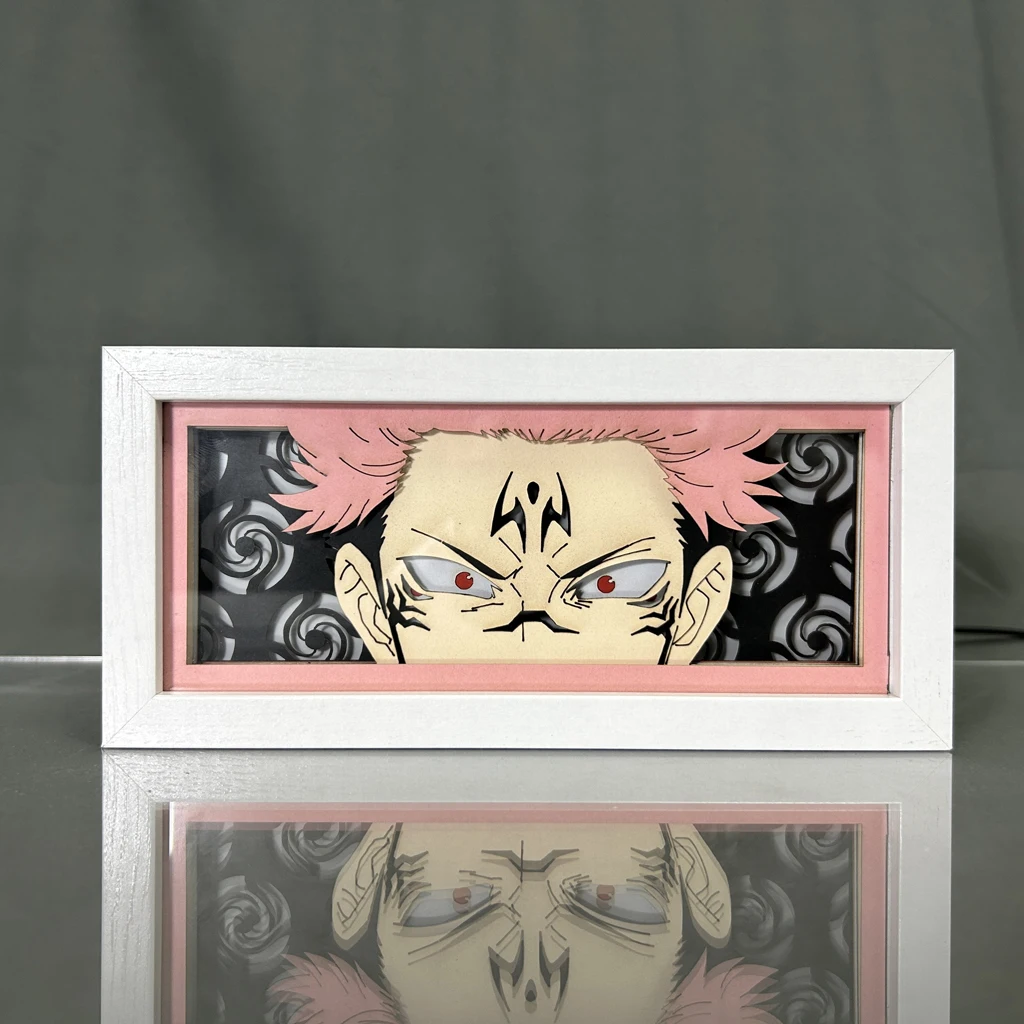 Paper Cut Shadow Box Table Lamps Jujutsu Kaisen Sukuna Led Light for Bedroom Desk Decor Manga Birthday Gift Satoru Gojo