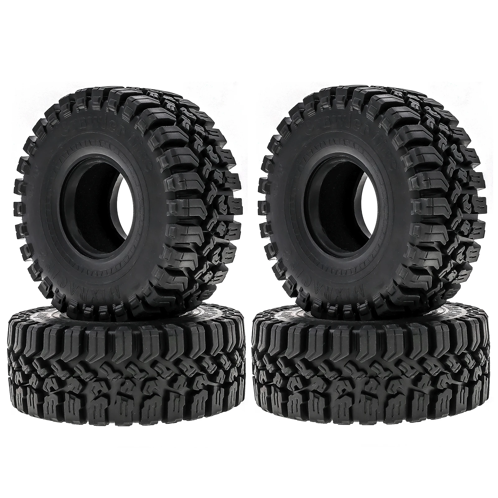 1.9 Crawler Tires 120mm 1/10 RC Rubber Mud Slingers Grappler Wheels Tyres For 1:10 Scale Rock Crawler Car Traxxas TRX4 RC4WD D90