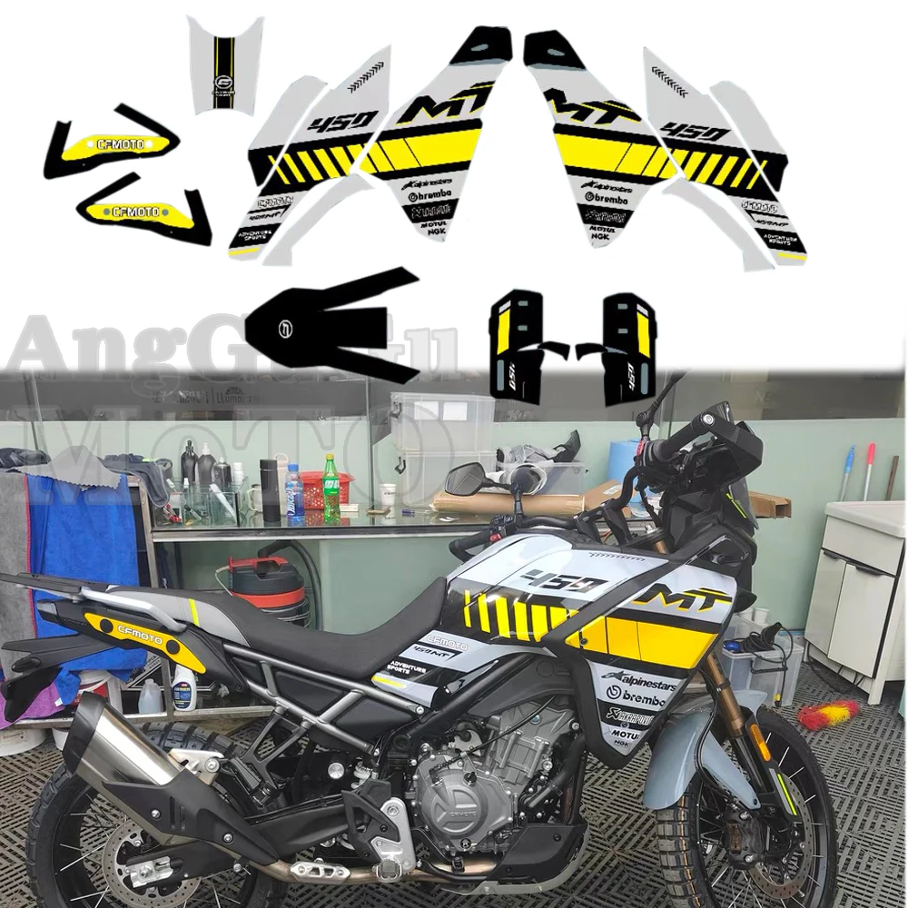 

For CFMOTO 450MT MT 450 450-MT 2024 Motorcycle Protection Decoration Pattern Printing Stickers Kits Decal