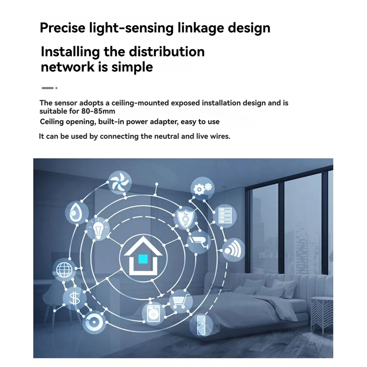 

New 3C-Tuya Zigbee Intelligent Ceiling Light Dimmable Illumination Sensor Automation Smart Home Scene Linkage Switch Light