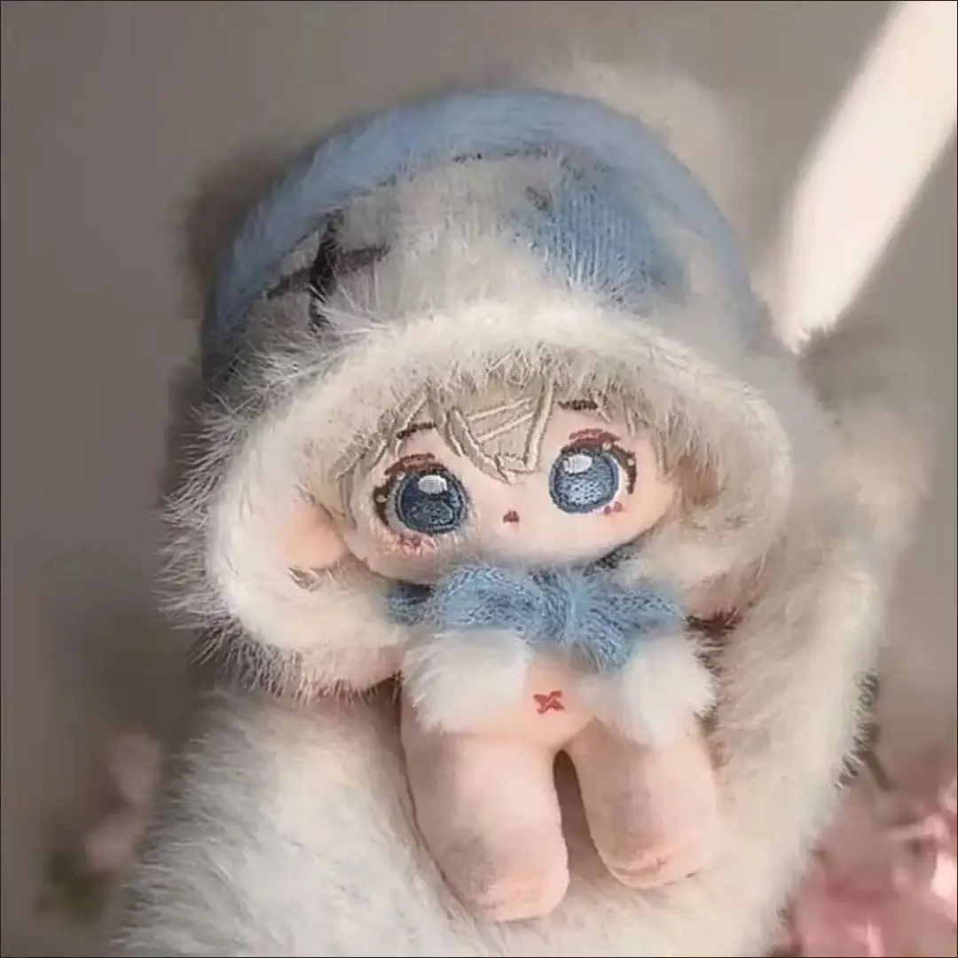 

Blue/Pink Lovely 10CM Doll Clothes Cotton Stuffed Dolls Earmuff Hat Dress Up Accessories Replacement Mini Cloth Sets