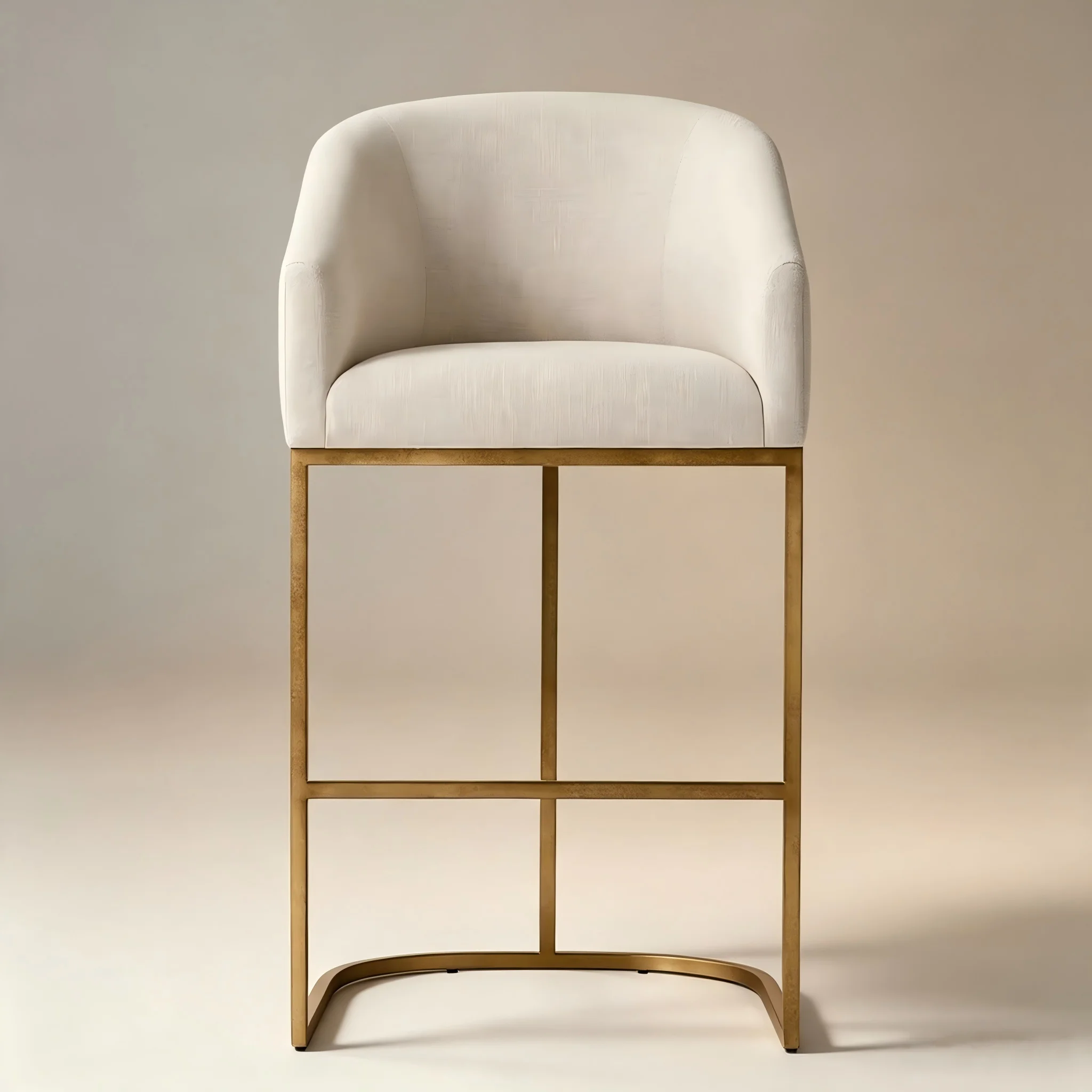 2026 Bar Stool High Quality Modern Tubular Steel Base Curved-Back Armless Fabric Bar & Counter Stool for Commercialpromote sales