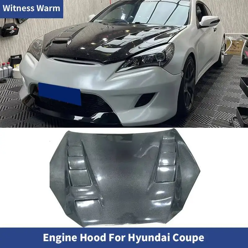 Évent de capot moteur avant en fibre de carbone, capot de voiture pour Hyundai Coupé, accessoires 2009