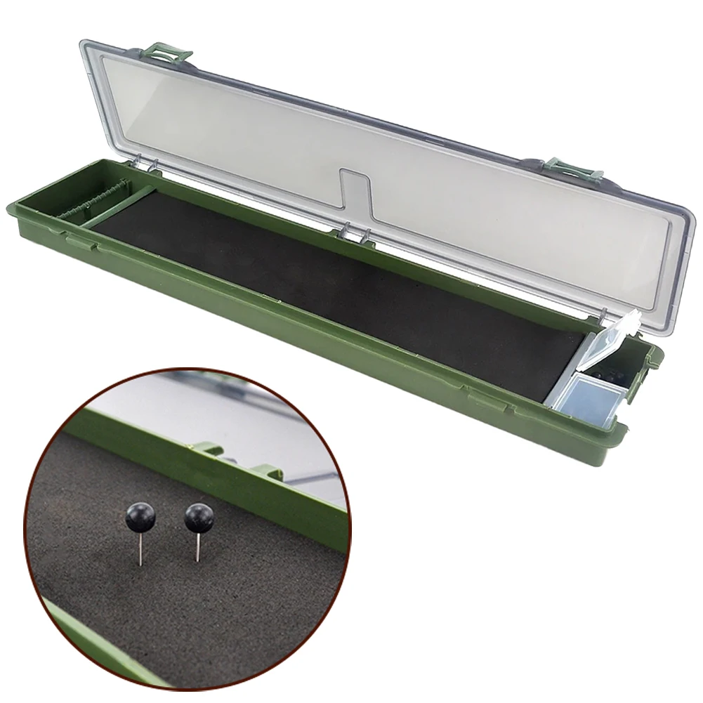 Carp Fishing Tackle Box Stiff Hair Rig Board With Pins Carp Fishing Rig Box Wallet Rig Storage Box Suitable For Outdoor Fishing