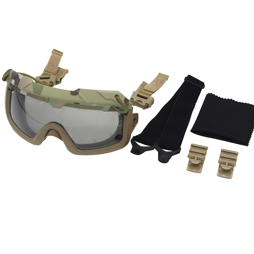 VULPO Hunting Airsoft Split Tactical Goggles Helmet And Headgear Dual-use Goggles CS Outdoor Hiking Mountaineering Glasses