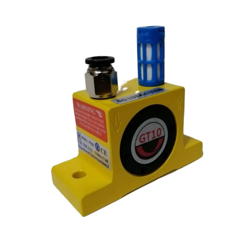 Pneumatische turbinevibrators GT8 GT10 Laag geluidsniveau, hoge trillingskracht voor het voorkomen van materiaalstauw - afbeelding 1