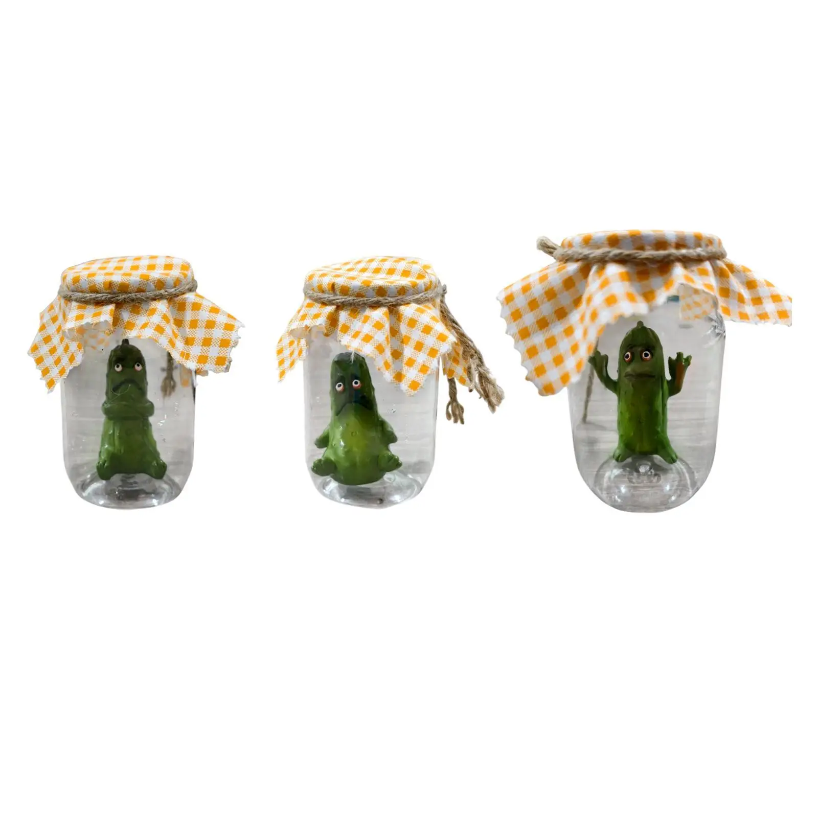 Pickle in A Jar Statue Decoration Birthday Gift Collectible Resin Figurine for Hallway Fireplace Desk Bookshelf Living Room